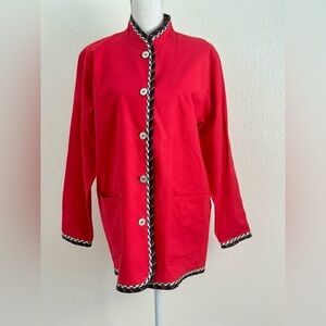 Koos of Course! Women’s Lightweight Reversible Linen Blend Blazer/Jacket Size M